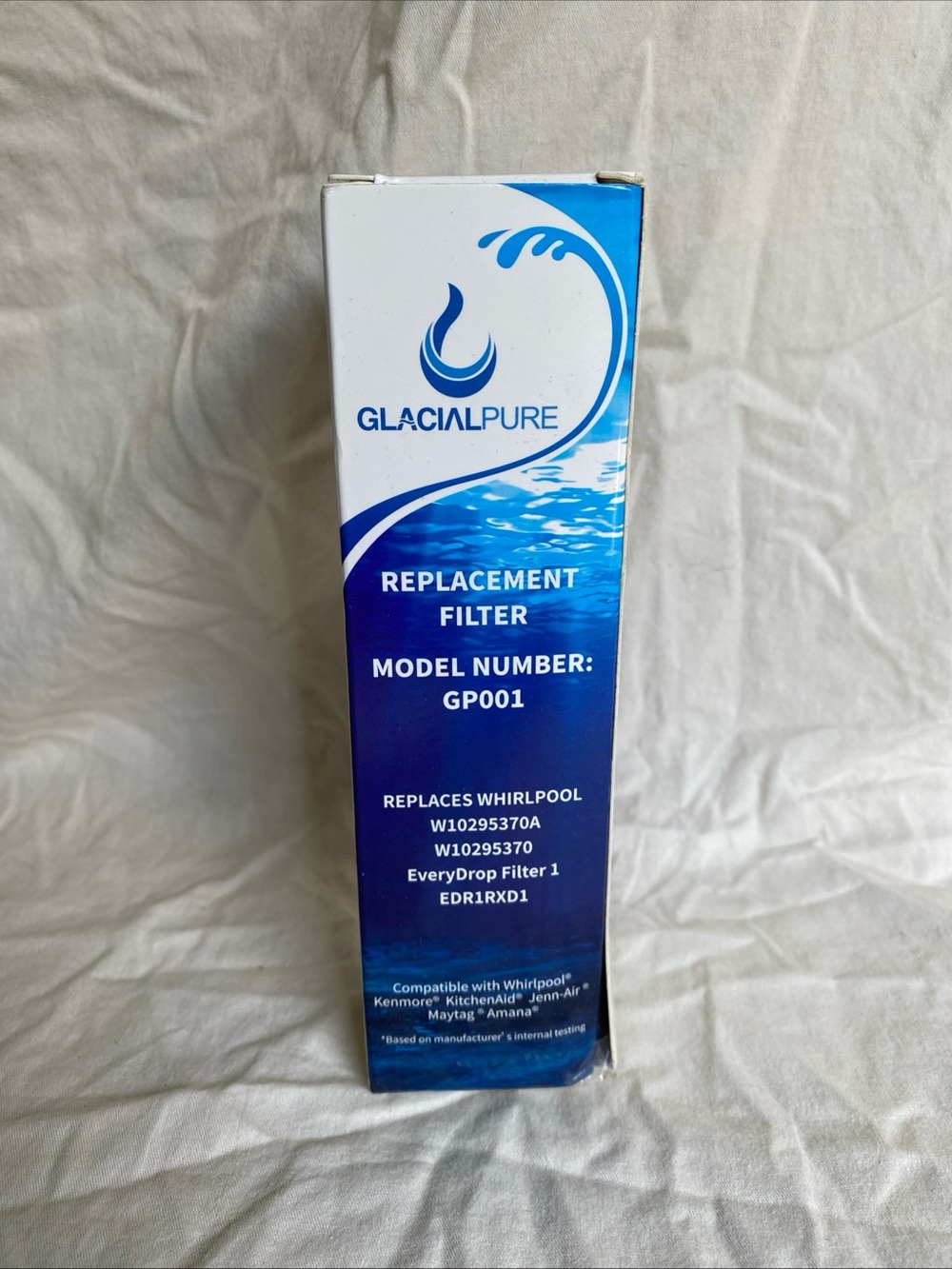 GlacialPure GP001 Replacement Refrigerator Water Filter. New Sealed, Single Pack